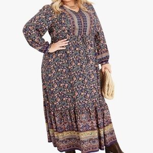 Avenue Keira bohemian Maxi dress size 22/24